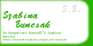 szabina buncsak business card